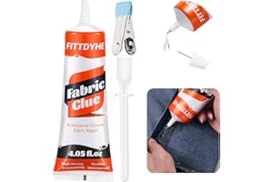 120 ML Fabric Glue Permanent, Washable Clear Glue for Fabric Adhesive Clothing Glue, Super Glue for Fabric, Rhinestones, Patc