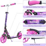 BELEEV Kids Scooter 6+ LED Light Up Stem & Deck 2 Wheel Foldable 220 lb view 6