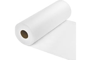QPEY Light Weight Iron-On Non-Woven Fusible Interfacing,12inch x 60yd Interfacing Fabric for Sewing,Single-Sided Polyester Fabric for DIY Craft Supplies,Quilting,Sewing,Dresses,Collars,Cuffs (Light Weight)