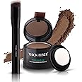 THICK FIBER Root Touch Up Set - Water & Sweat Resistant Hair Loss Concealer for Thinning Hair Women, Includes Hairline Powder and Brush (Auburn)