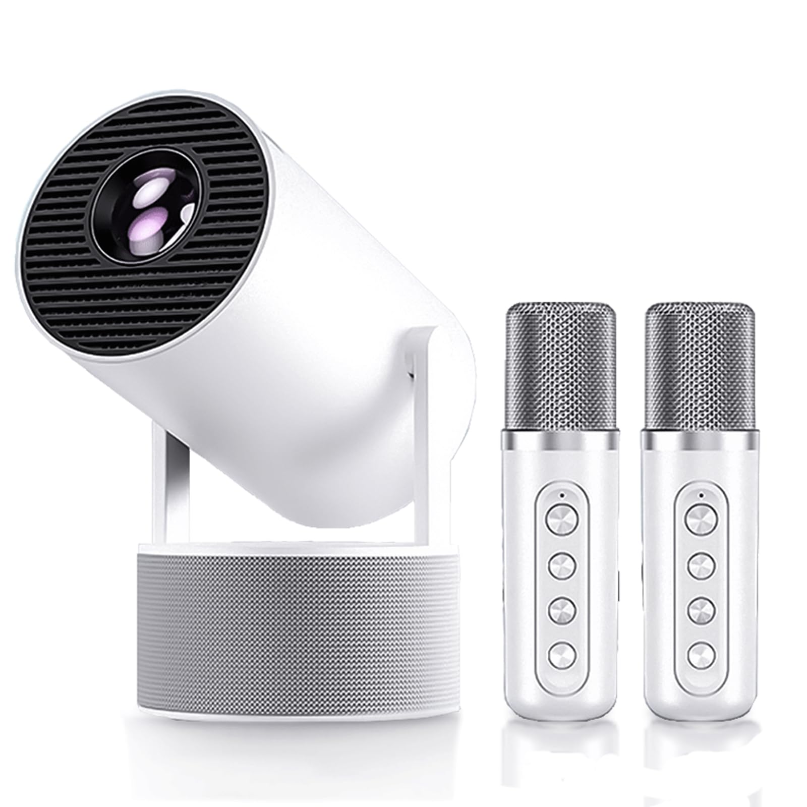 Photo 1 of Mini Projector, HY300 PRO Karaoke Portable Projector Support 4K 1080P with Dual-Band WIFI6 5G Wireless 5.0 Bluetooth Android 11, 180° Rotatable 200AISI