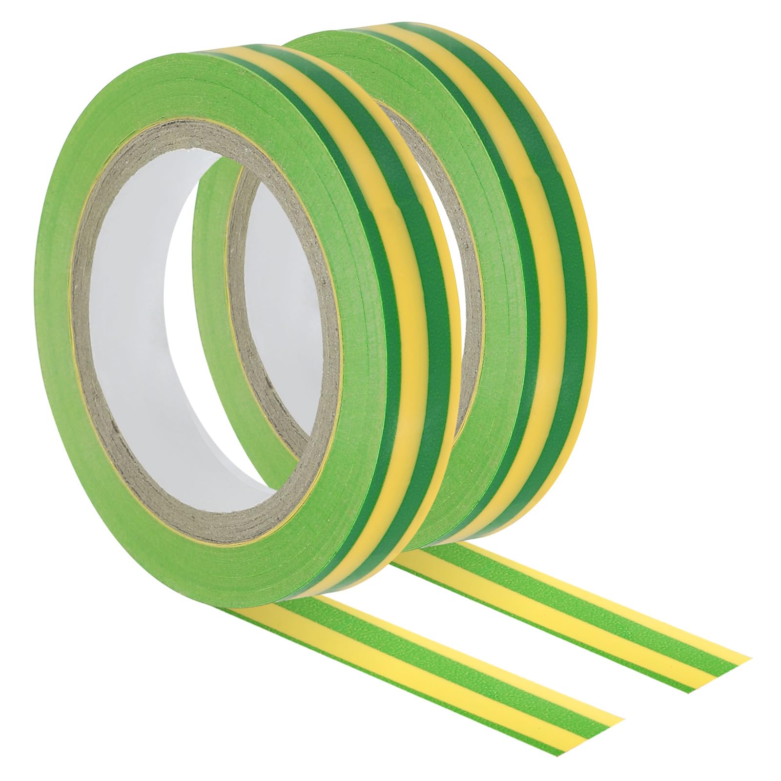 PATIKIL 32.8Ft Grip Finishing Tape, 2 Pack PVC Racquet Finishing Tapes Racket Accessories Sticky Seal for Tennis Badminton, Yellow Green