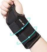CURECARE Lightweight Carpal Tunnel Wrist Splint Right Hand Black L/XL view 9