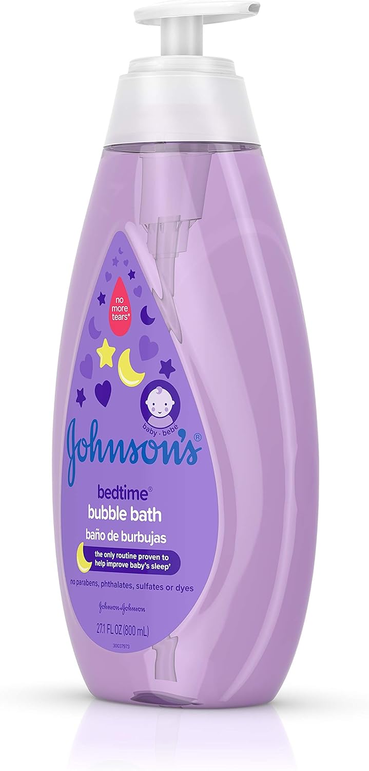 Johnson's Bedtime Baby Bubble Bath with NaturalCalm Aromas, Hypoallergenic and Sulfate-Free Nighttime Bubble Bath, 27.1 fl. oz: Health & Personal Care