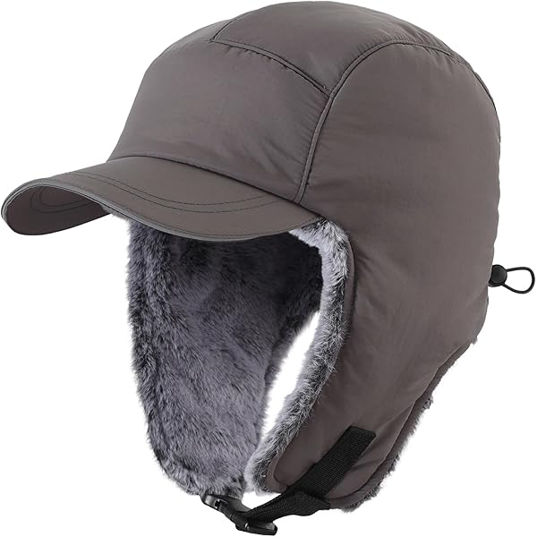 Amazon.com: Connectyle Men's Trapper Hat with Visor Earflaps