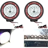 KATUR 4" Build-in Xenon 55W H3 Driving Work Lamp Spot Beam Light 6000K 4x4 Off-Road Rally Round Fog Light Lamp - Fits Truck S