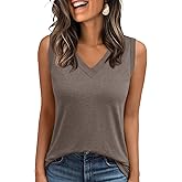 AUTOMET Tank Top Women Summer 2026 Casual Spring V Neck Sleeveless Tee Shirt Basic Trendy Beach Vacation Outfits Clothes