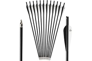 S F Crossbow Bolts Crossbow Arrows Carbon Archery for Hunting and Target Practice(Pack of 12)