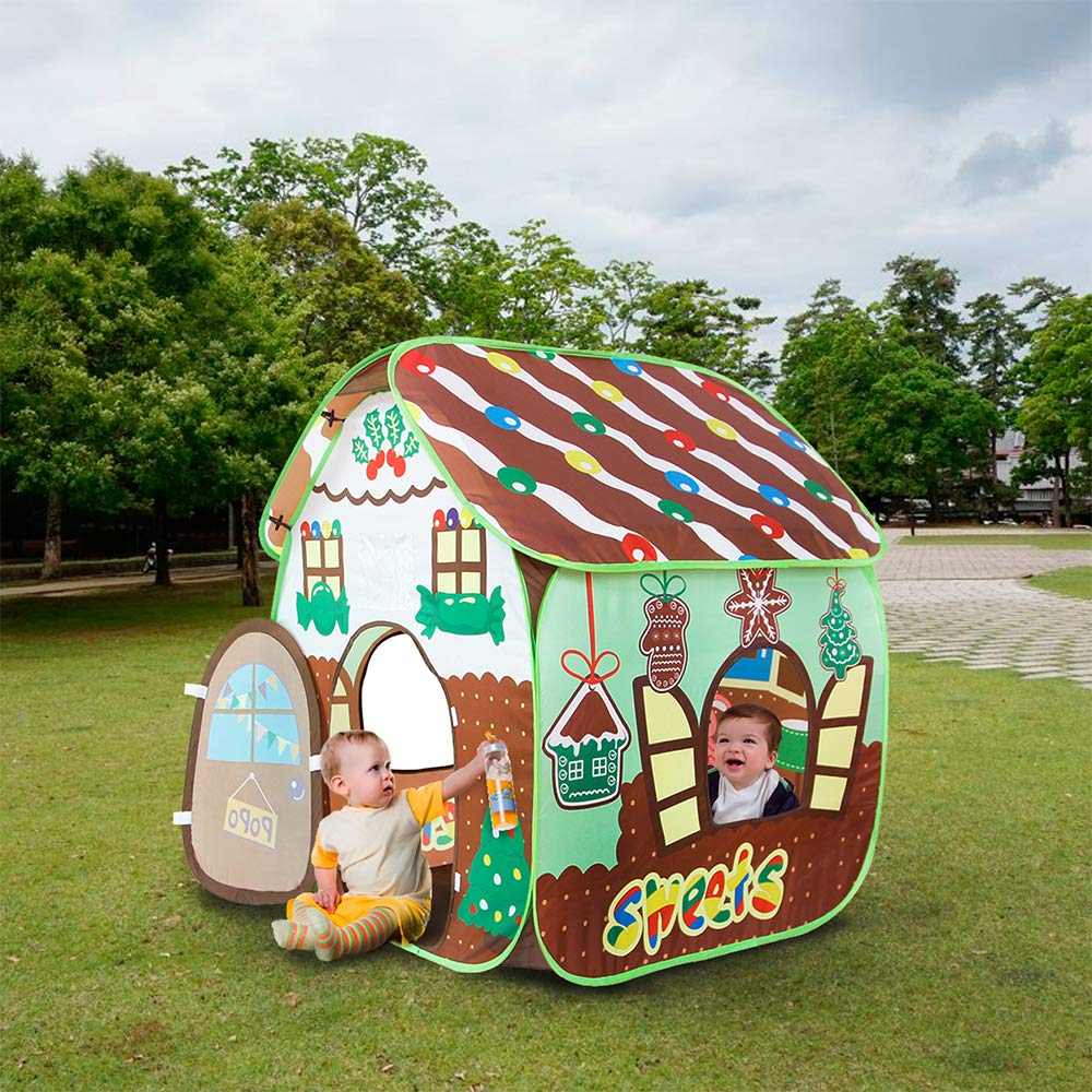 Homfu Play Tent For Kids For Indoor Outdoor Playhouse Boys Girls Child Gift Gingerbread House
