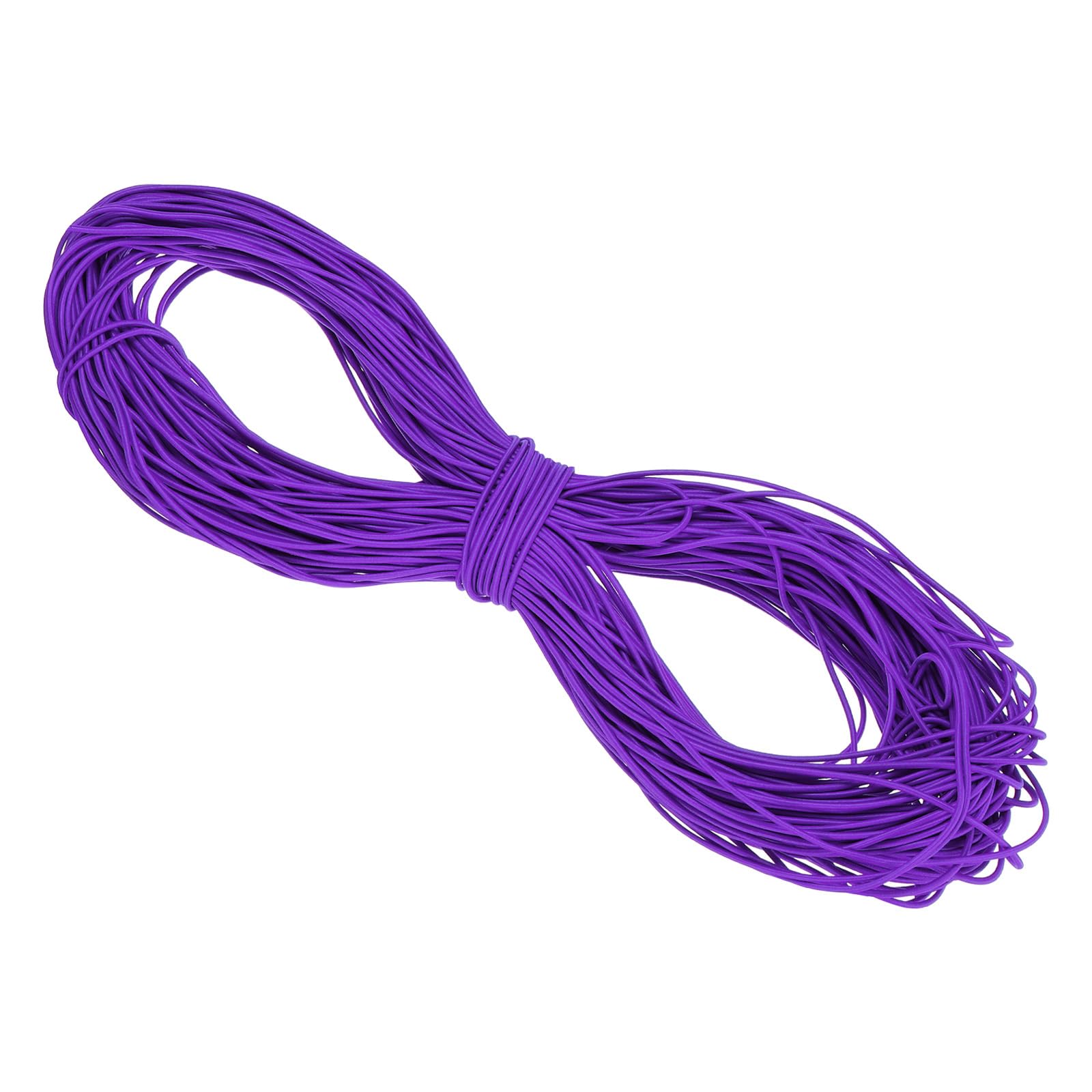 PATIKIL 100 Yards(90m) Bungee Cord Elastic Cord Heavy Stretch String Rope 2.5mm Purple for Crafting DIY Sewing Hook Straps Camping Tie Down Strap