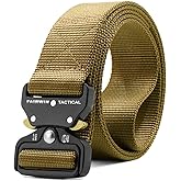 FAIRWIN Tactical Belt, Work Belts for Men Military Webbing Riggers Web Belt Heavy-Duty Quick-Release Buckle