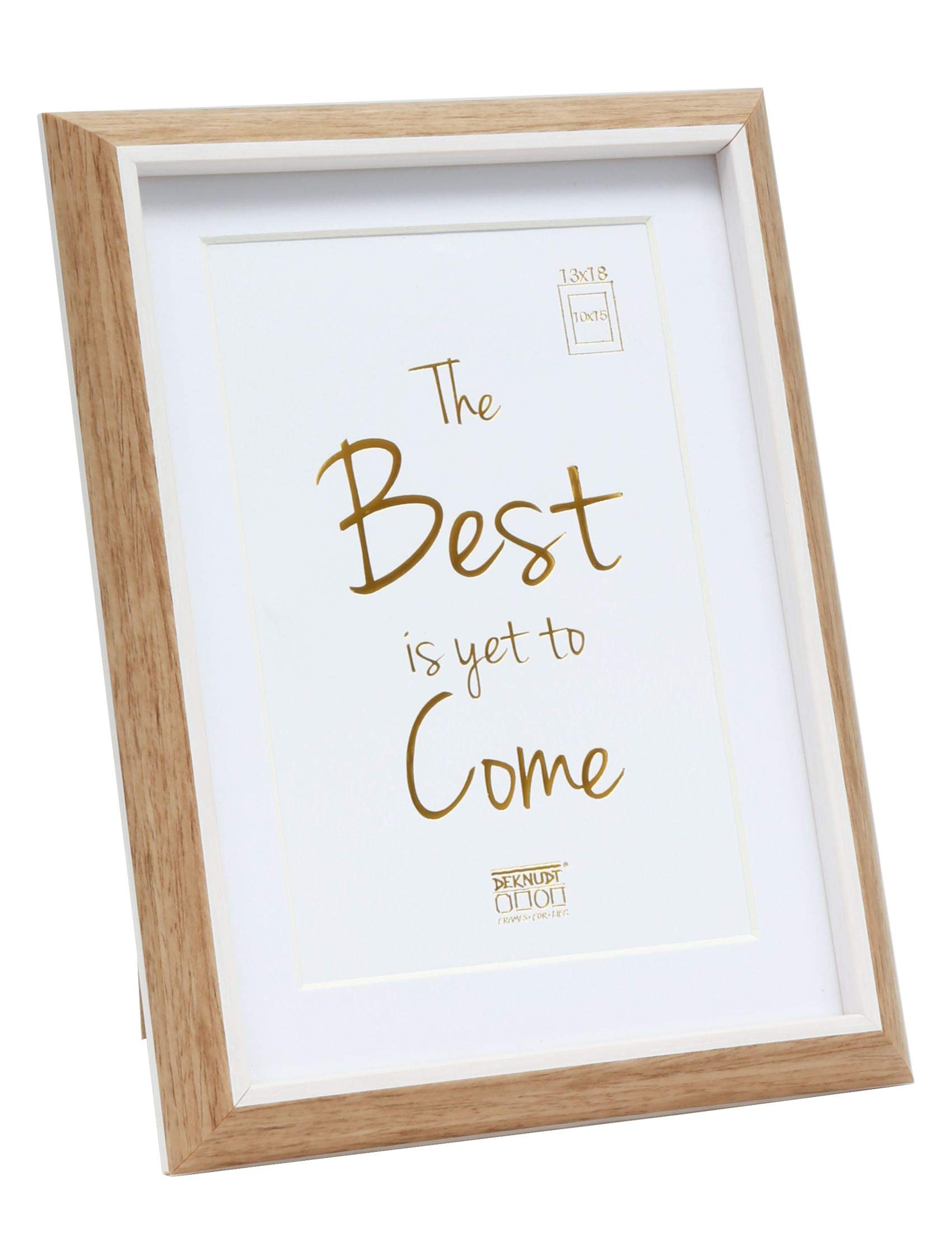 Deknudt Frames S46WG4P1_13.0x18.0 Photo Frame Resin Natural/White 13 x 18 cm 10 x 15 cm