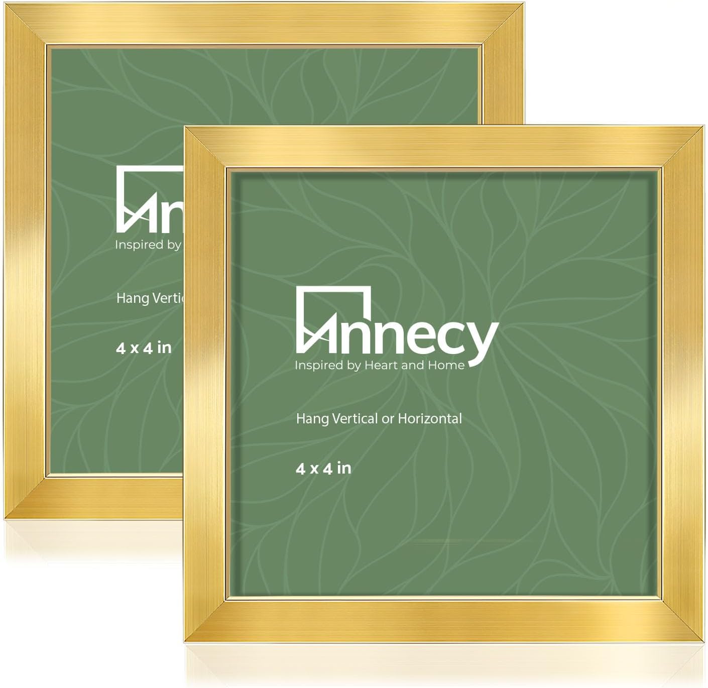 Photo Albums, Frames & Accessories - Annecy 4x4 Picture Frame Gold(2 Pack), 4 x 4 Picture Frame for Wall or Desktop Decoration, Classic Gold Minimalist Style Suitable for Decorating Houses, Offices, Hotels