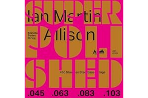 La Bella ASP-45103 Ian Martin Allison Signature Super Polished Stainless Steel Bass – 4-String Set 45-103