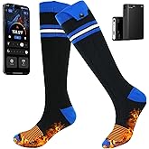 Minthouz Heated Socks for Men Women, 6000mAh*2 Battery Rechargeable Heating Electric Socks, APP Control Heated Sock, Gifts for Camping Fishing Cycling Skiing Skating Hiking Camping Outdoor Work