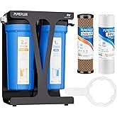 PUREPLUS RV Dual Stage Water Filter System, Includes Two Cartridges and Mounting Bracket, NSF/ANSI 42 Certified, Reduces Sedi