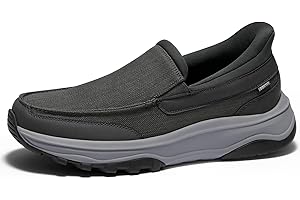 Coostar Slip On Shoes for Men Orthopedic Walking Loafers with Arch Support Canvas Shoe Casual