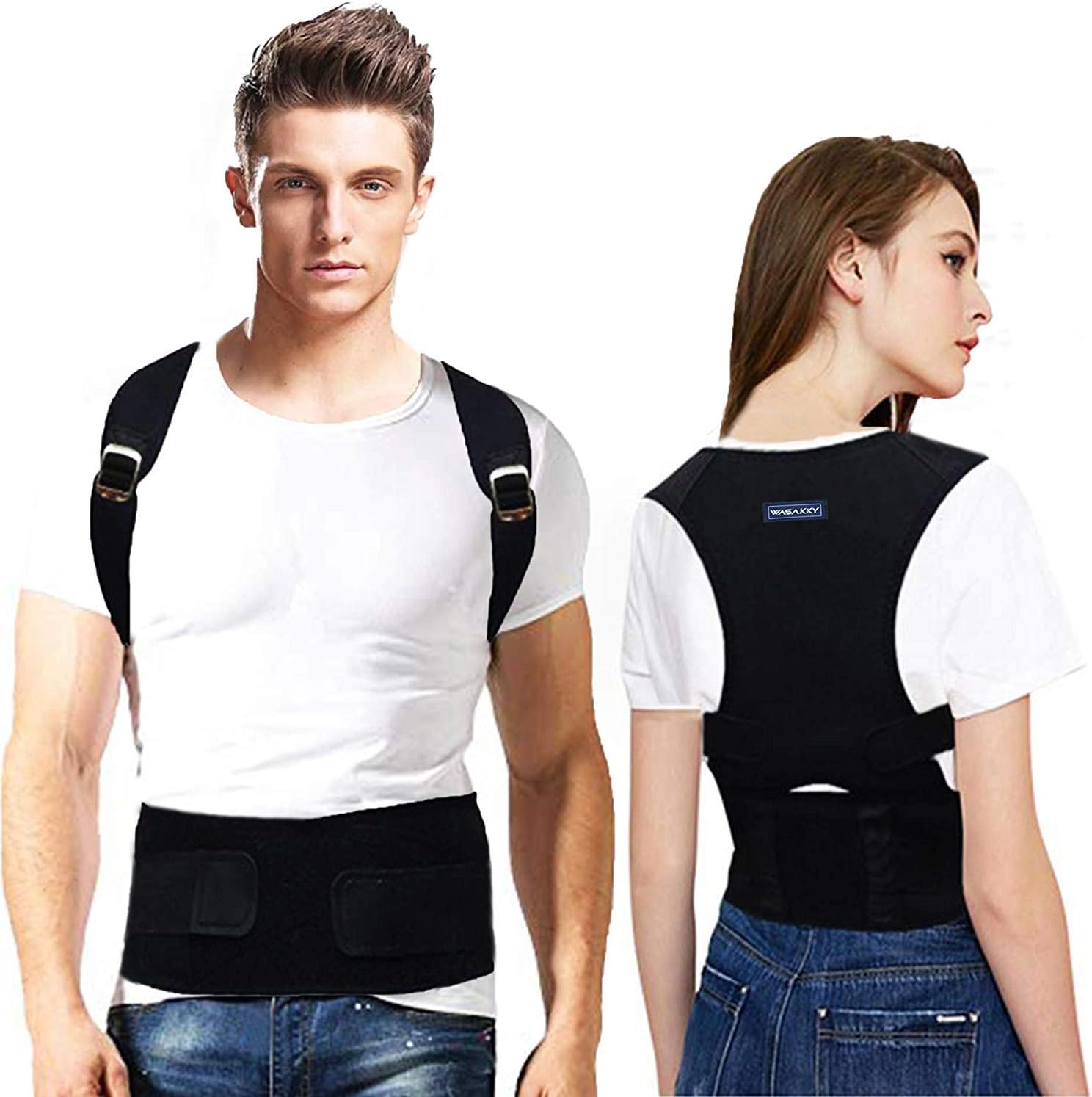 Posture Corrector for Men and Women Medical Back Brace for Men Best Adjustable Posture Brace Provides Lumbar & Back Support Shoulder and Clavicle Lower and Upper Back Pain Kyphosis Posture (S12)
