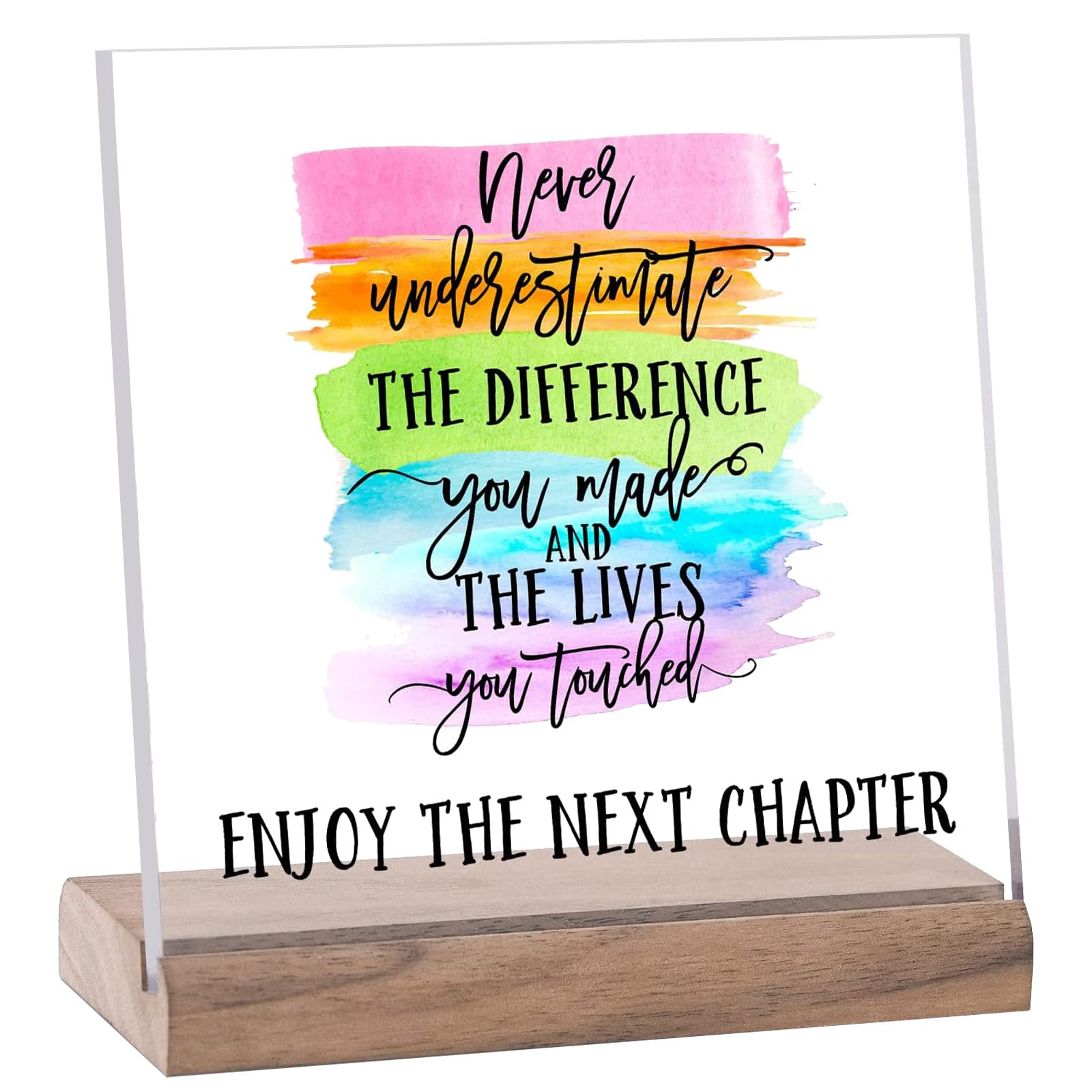 Donmnemb Acrylic Inspirational Desk Decorations, Farewell Decorations Party for Coworker, Going Away Gifts for Women (Style4)