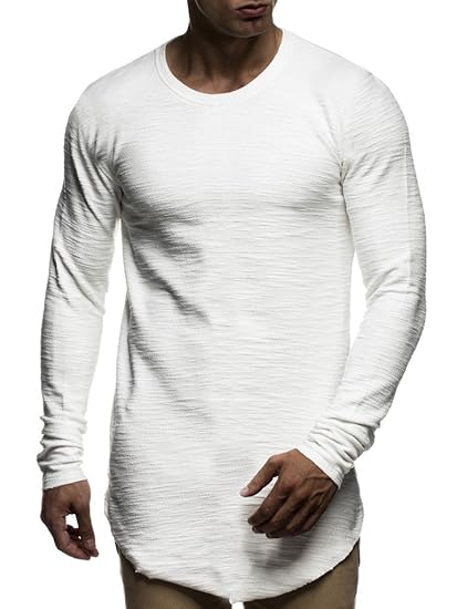 LEIF NELSON Herren Pullover Rundhals-Ausschnitt | Schwarzer Männer Longsleeve | dünner Pulli Sweatshirt Langarmshirt Crew Nec