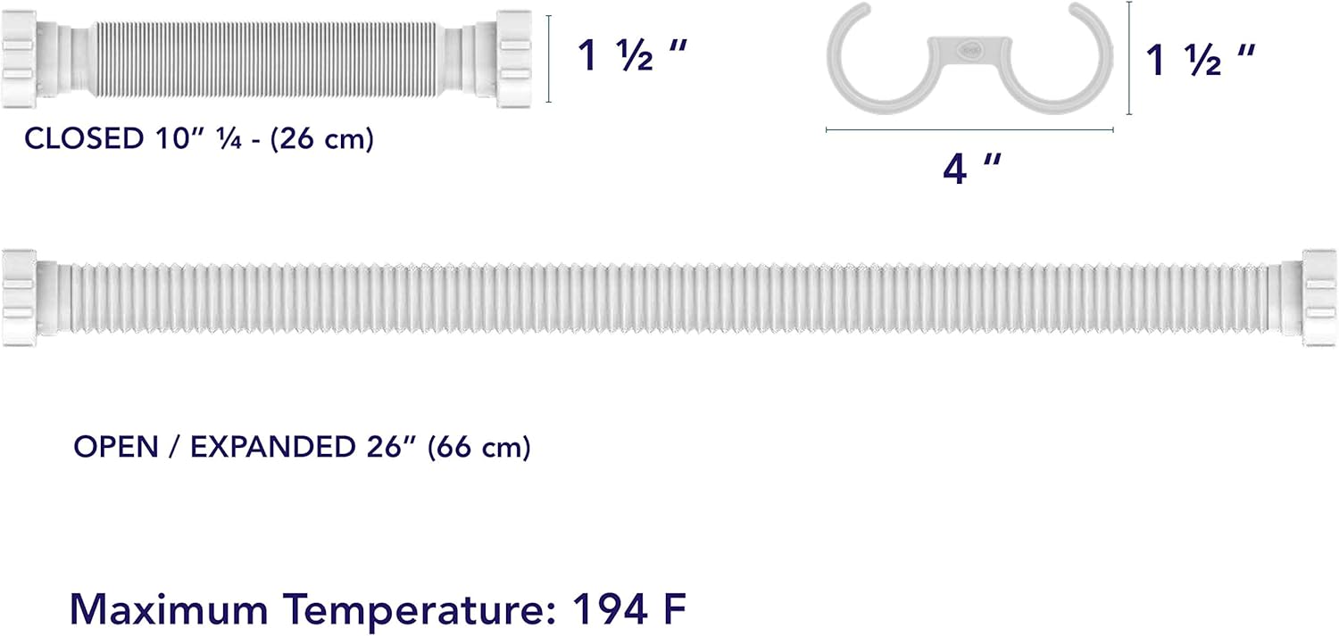 EasyDrain Ref. 510 Expandable & Flexible 1-1/2" P-trap - Kitchen Sink Installation Parts And Kits - 