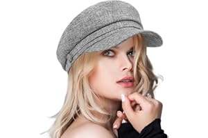 ColorSun Women's Newsboy Caps Beret Hat for Fashion Ladies Black Women's Newsboy Caps Beret Hat for Fashion Ladies