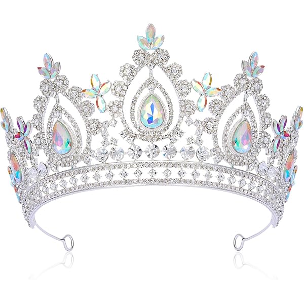 ☆tiara☆品 Sapphire Blue CZ Wedding Tiara and Earring Set