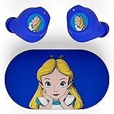 Disney Alice in Wonderland Bluetooth Earbuds w/Charging Case- Wireless Headphones w/Built-in Mic+ Up to 30 Hrs Playtime- Alice in Wonderland Gifts for Women, Men, All Fans of Alice in Wonderland