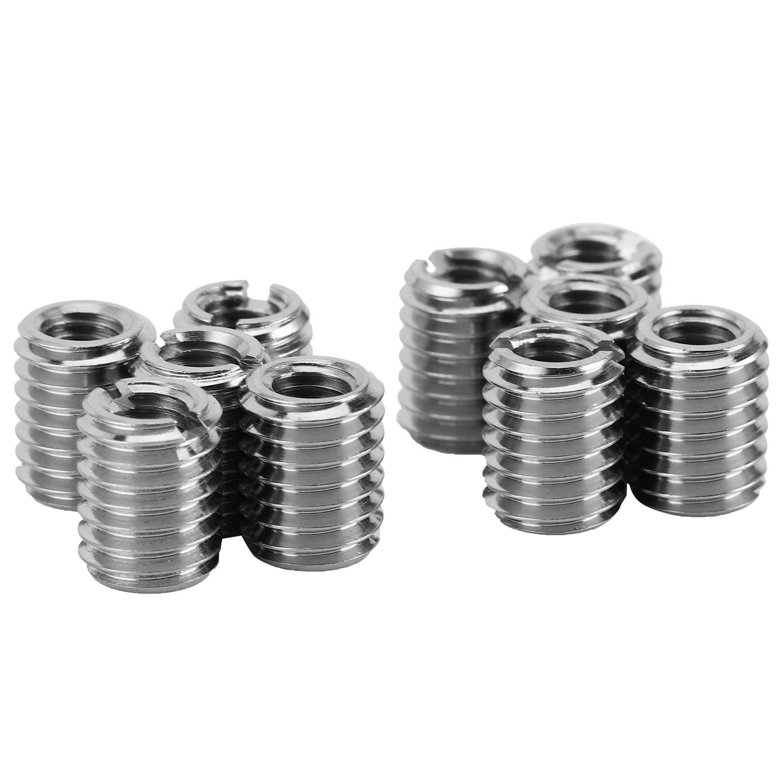 10 Piece Thread Insert Kit Internal Thread M5 X 0.8, External Thread M8 X 1.25 High Hardness Reducing Nut Stainless Steel for Automobile Steam Turbines