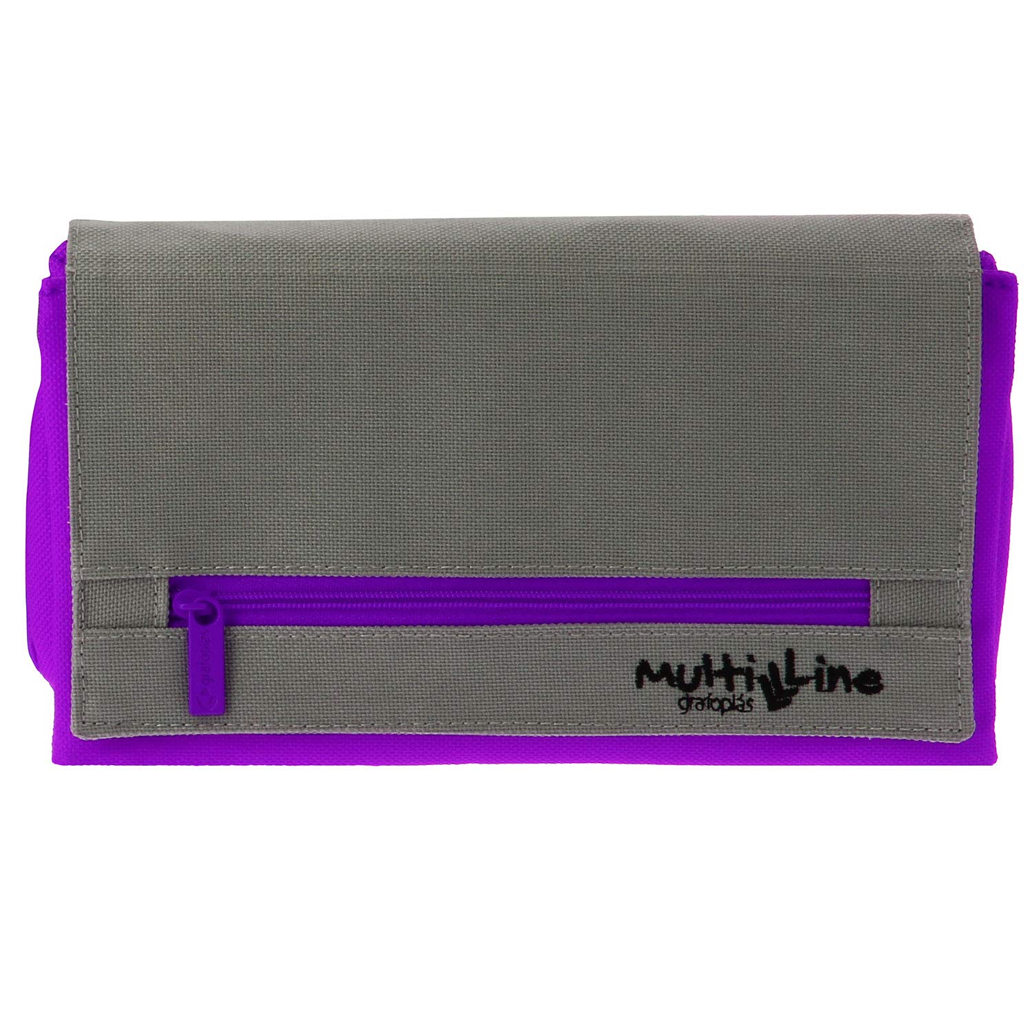 Grafoplás Collection Pencil Case, Purple, 22 x 12 x 3 cm, Triple Multiline Pencil Case, Purple, 22 x 12 x 3 cm, Triple multiline Pencil case