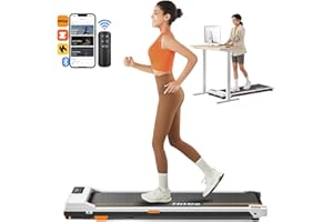 HitGo Under Desk Treadmill - 2 in 1 Walking & Jogging Pad, Portable with Remote Control & App, 2.5HP Compact for Home Office