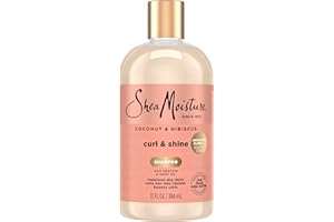 SheaMoisture Curl and Shine Coconut Shampoo Coconut & Hibiscus for Curly Hair Paraben Free Shampoo 13 oz