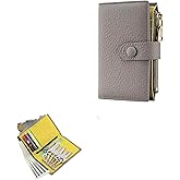 Fashion Small Coin Purse for Women - Credit Card Holde Change Purse with Zipper, Leather Travel Compact Keychain Walle for Cash Key (B)