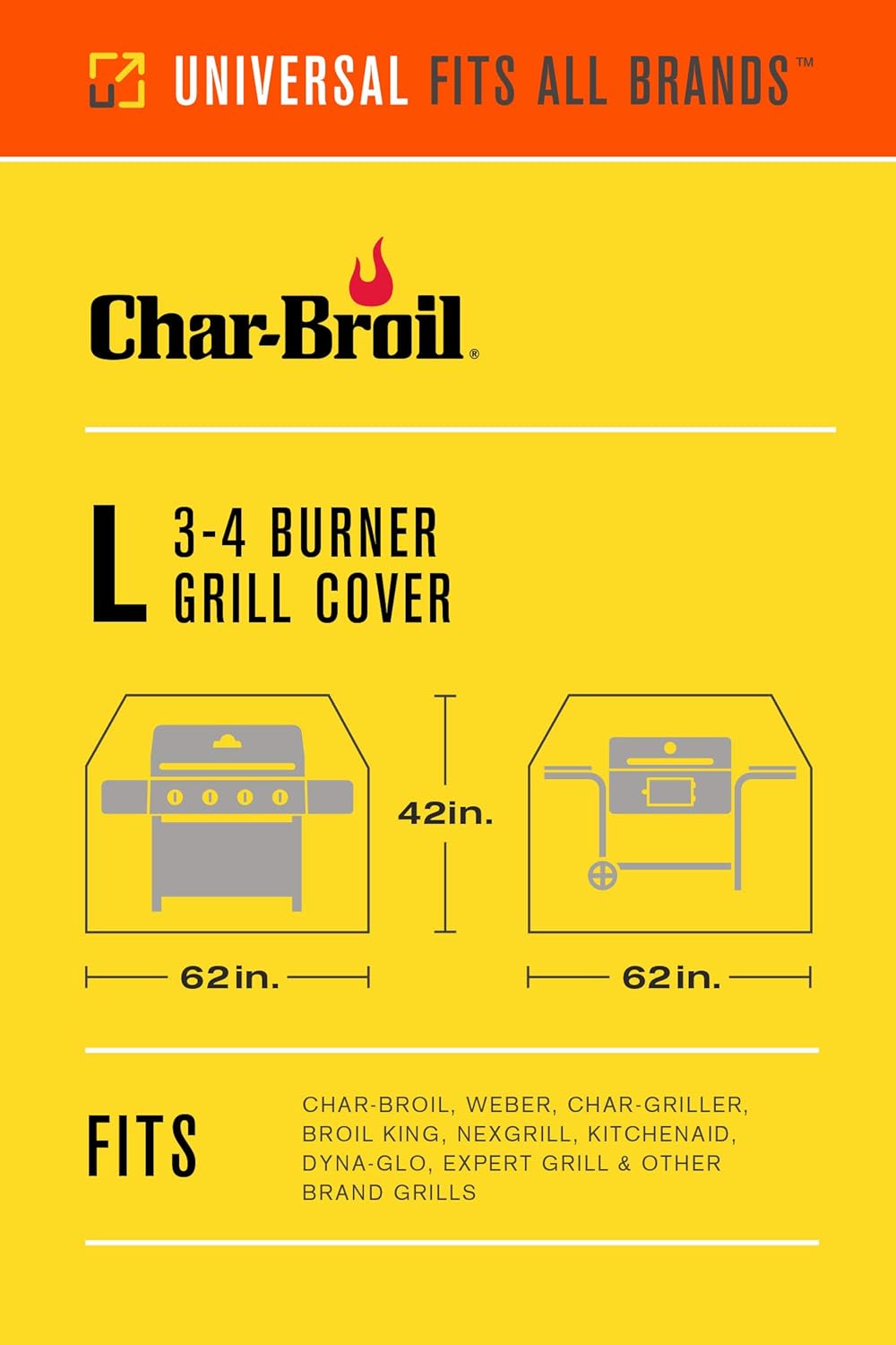 Char Broil Performance Grill Cover, 3-4 Burner: Large : Garden & Outdoor