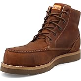 Twisted X Men's 6" Work Boot, Moc Toe Nano Toe