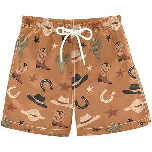 Lyntero Toddler Boys Swim Trunks Quick Dry Beach Baseball Shorts Mesh Lining Bathing Suits