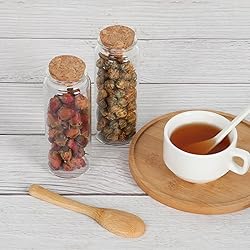 Miukada 150 ml Small Glass Jars with Cork Lids, 2