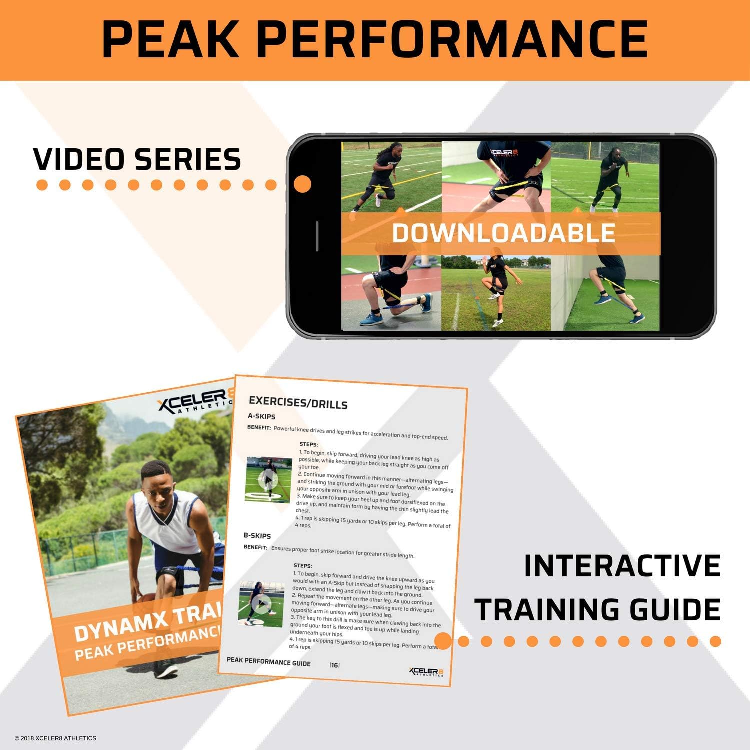 XCELER8 Athletics DYNAMX Trainer Speed and Agility Training Resistance Bands for All Sports | Includes Ankle Straps | Training Videos | Fast Sprinting, Explosive, Agile, Strength, Endurance : Sports & Outdoors