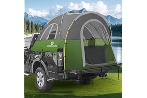 UMBRAUTO Truck Bed Tent 5.5-6ft: Easy Set Up Umburato Pickup Truck Tents for Camping, Waterproof PU3000mm Canopy for Truck Camper, Portable, Spacious for 2 Person Green Grey