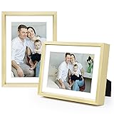 Frametory, 5x7 Aluminum Frames with Ivory Mats for