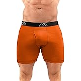 Merino.tech Merino Wool Underwear Mens - 100% Merino Wool Base Layer Boxer Briefs for Men (X-Large, 1 Pack - Rusty Orange)