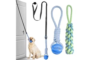 SevenFish 3pcs Interactive Dog Toys, Dog Tug of War Toy Tether Tug for Small and Medium Dogs, Dog Bungee Toy Tree Tugger Dog 