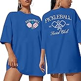 Pickleball Shirt Women Funny Oversized Pickleball Team Graphic T-Shirt Baseball Fan Tee Short Sleeve Tops