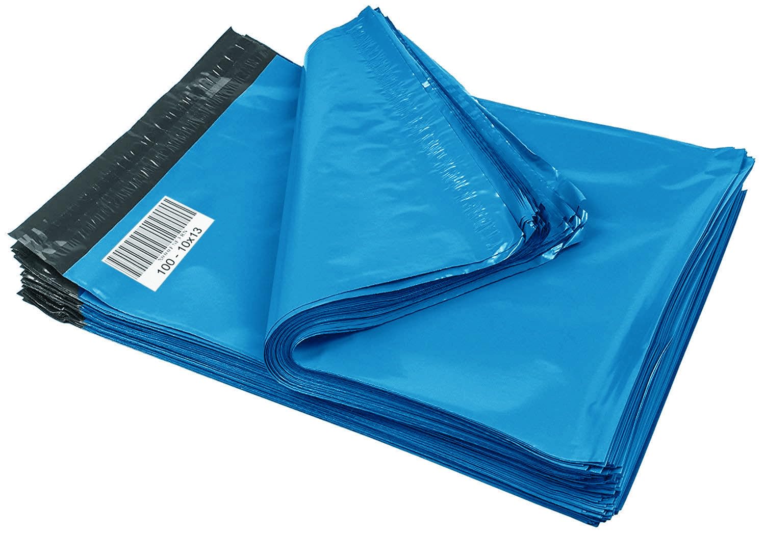 iMBAPrice Poly Mailers Shipping Envelopes Bags, 10 x 13 - inches, 100 Bags (Blue)