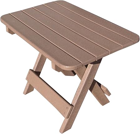 Amazon Com Phat Tommy Recycled Poly Resin Folding Side Table Durable Eco Friendly This Patio Furniture Is Great For Your Adirondack Chair Lawn Garden Swimming Pool Deck Patio Side Tables