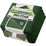 FoundGo Canvas Tarp 8' x 10' Heavy Duty Water