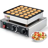 YODHOSA Mini Pancake Maker Commercial 25 Pcs Dutch Muffin Machine 950w Waffle Maker for Kitchen Bakery Snack Bar