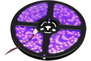 Comboss LED UV Black Light Strip -16.4Ft/300 SMD 5050 LED/72W Flexible Waterproof IP65 LED Strip for DC 12V
