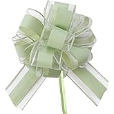 Green 8 PCS Large Pull Bows,Bow for Gift Wrapping,6 inches, Wrapping Christmas, Party Birthday Gift Wedding, Valentine's Day Decorations for Boxes or Flowers