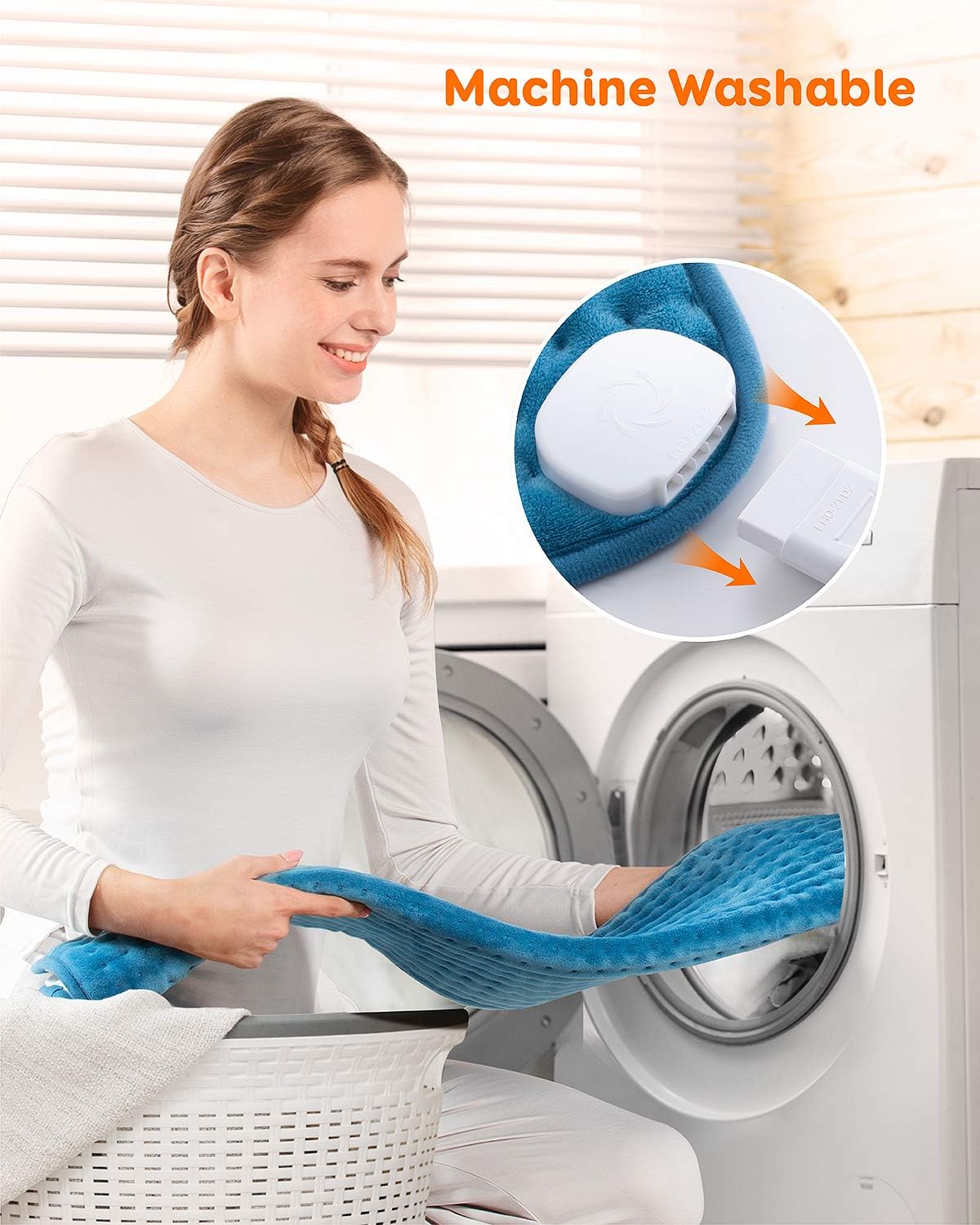 Heating Pad, iTeknic Electric Heating Pad for Back Pain Relief, XXX-Large 33"x17" Fast Heating Machine Washable Pad 6 Temperature Settings, Moist Heat Therapy Option, Auto Shut-Off (Upgraded): Health & Personal Care